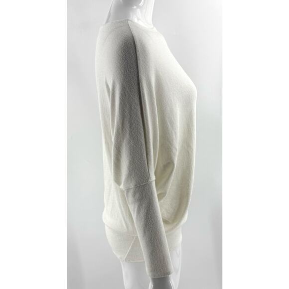 Jolie Womens Dolman Sweater Size M/L Ivory Cream Boat Neck Lightweight Terry - Picture 2 of 5